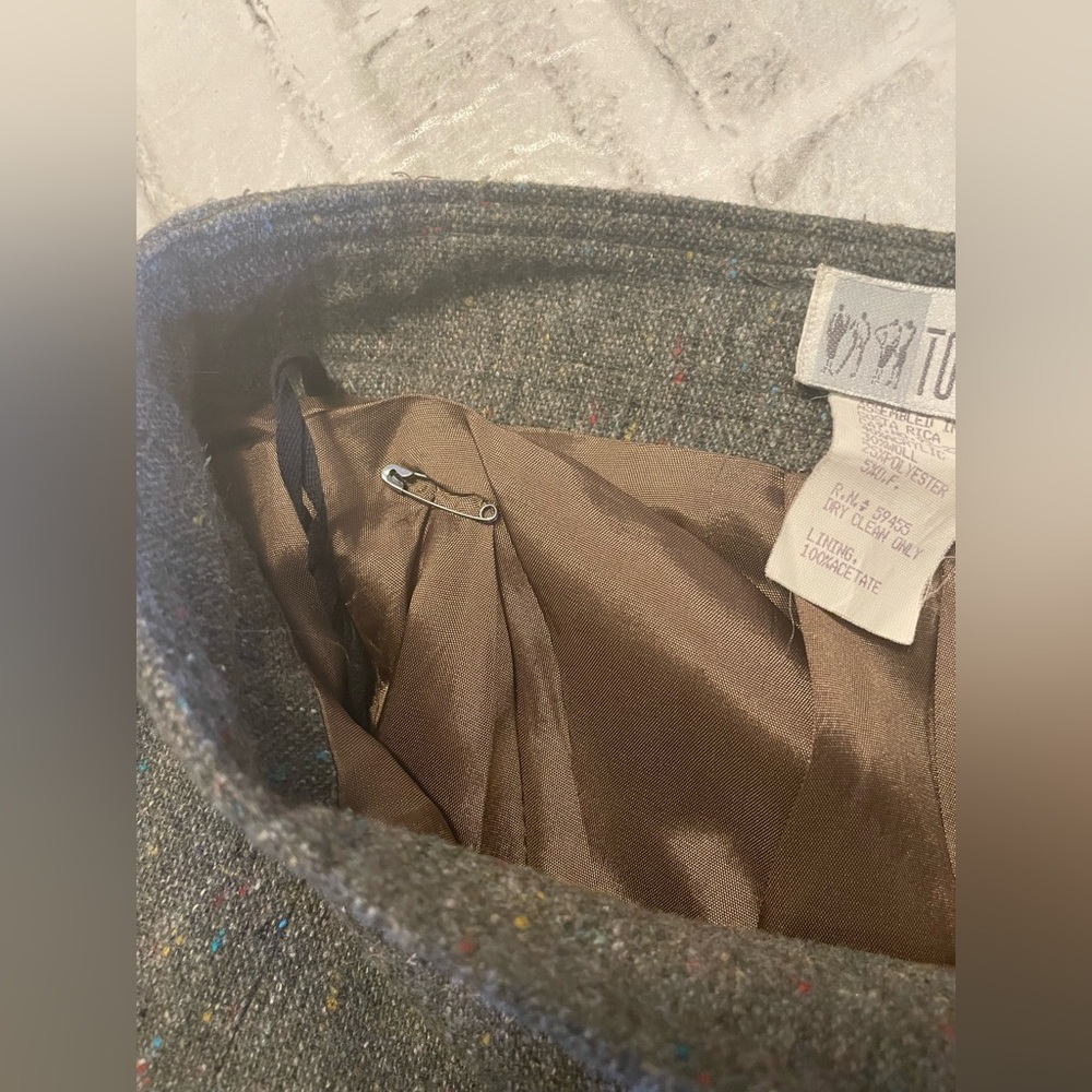 TOGETHER Women’s 2 PC Suit Gray Speckled Wool Blend Tweed  Size 14 - Picture 16 of 16